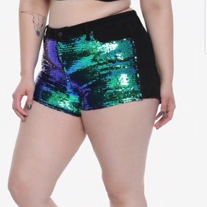 Sequin Hot Topic Low Rise Shorts